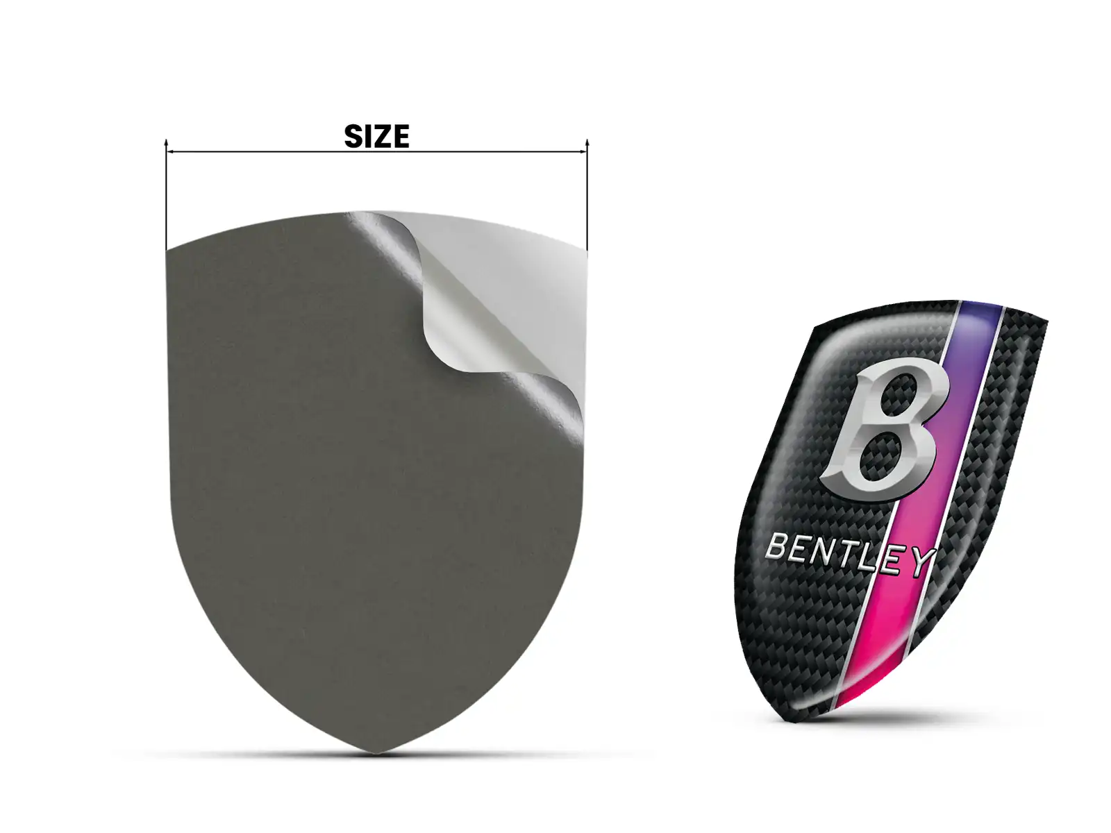 Bentley Logos Silicone Automobile Style Étoile Personnalisable